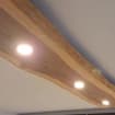 Load image into Gallery viewer, Handmade Live Edge Solid Wood Ceiling Light – Wooden Lamp with Ambient Light and LED Spots