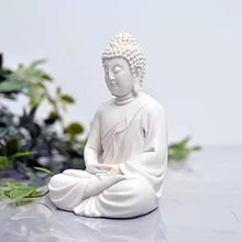 Load image into Gallery viewer, Pack 1 Meditation Buddha White Premium Rare Handcrafted Polymarble Meditation/Dhyan White Buddha Statue Lord Figurine/Idol,Medium