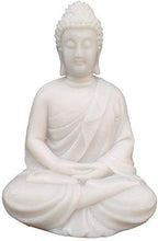 Load image into Gallery viewer, Pack 1 Meditation Buddha White Premium Rare Handcrafted Polymarble Meditation/Dhyan White Buddha Statue Lord Figurine/Idol,Medium