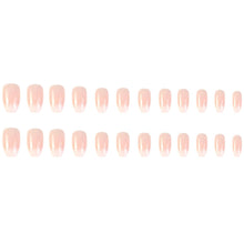 Load image into Gallery viewer, Gloss & Go 24 Reusable Artificial Fake Nail Set| Nude Peach Color Medium Coffin Press On Nails| Lightweight & Long Lasting| Quick Fix For Festivals & Special Occasions