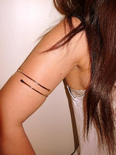 Load image into Gallery viewer, Arm Cuff , Armcuff for Women and Girls , Fashion Armlet- Minimalist Coil Upper Arm Cuff Open Arm Bracelet Armlet Armband Bangle for Women & Girls