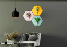 Load image into Gallery viewer, Floral Flower and Leaf in Cone Pot 3 Piece UV Textured Multi-Effect Self adheshive Painting 17 Inch X 17 Inch SANFHX141,Multicolour