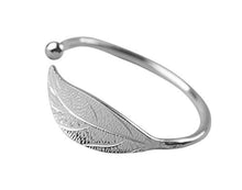 Load image into Gallery viewer, Yellow Chimes Elvora Kada Bracelet for Women Magic Open Leaf Shape Silver Plated Adjustable Wrist Band Cuff Bracelet for Women and Girl's