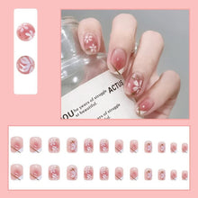 Load image into Gallery viewer, 24 PCS Stick On Nails for Women Press On Nails Girls French Nail Reusable Jelly Glue Nail Kit Nails Extension Fake Nails