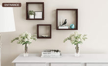 Load image into Gallery viewer, Home Sparkle MDF Wooden Wall Shelves (Brown)