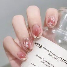 Load image into Gallery viewer, 24 PCS Stick On Nails for Women Press On Nails Girls French Nail Reusable Jelly Glue Nail Kit Nails Extension Fake Nails