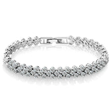 Load image into Gallery viewer, Shining Diva Fashion Platinum Plated Crystal Bangle Bracelet for Women and Girls (14677b)