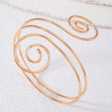 Load image into Gallery viewer, Shining Diva Fashion Gold Plated Stylish Kada Bajuband Bracelet Armlet for Women and Girls (rrsd16097b) (Gold)