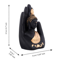 Load image into Gallery viewer, Craftvatika Golden Handcrafted Palm Buddha Idol for Home,Office and Gifts - Palm Buddha Hand Statues for Living Room Mandir Pooja Room Living Room Diwali Decor