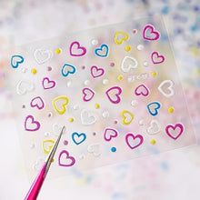 Load image into Gallery viewer, YUISI Mini Flower Nail Art Stickers 30 Sheet Colorful Daisy for Extension Self-Adhesive Embossing DIY Embellishments (Style 1)