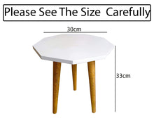 Load image into Gallery viewer, Beautiful Antique Wooden Fold-able Side Table/End Table/Plant Stand/Stool Living Room Kids Play Furniture Table Round Shape