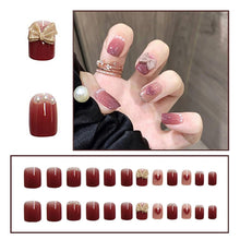 Load image into Gallery viewer, Fashionharbour 24 Reusable Artificial Fake Nail Set| Lightweight & Long Lasting| Easy To Use| Quick Fix For Festivals & Special Occasions (0lf014)