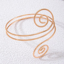 Load image into Gallery viewer, Shining Diva Fashion Gold Plated Stylish Kada Bajuband Bracelet Armlet for Women and Girls (rrsd16097b) (Gold)