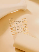 Load image into Gallery viewer, Armcuff , Arm Cuff Bracelet for Women and Girls Fashion Golden Kadaa Bracelets | Multi Strand Arm Cuff Armlet Gold Plated Hand Cuff Kadaa Bracelet for Women