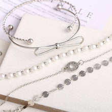 Load image into Gallery viewer, Shining Diva Fashion Latest Stylish Multilayer Silver Plated Bangle Bracelet for Women and Girls (rr12800b)(Set of 5)