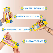 Load image into Gallery viewer, ROS Beauty Nail Stickies | 20 Count | Easy-to-Apply Vibrant Nail Art Stickers | Long-Lasting, Lightweight, & Mess-Free | Unique Designs for Effortless DIY Manicure | Golden Glow