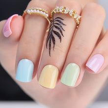 Load image into Gallery viewer, Multicolor Square Press On Nails / False Nails / Ready to Wear Nails / Glue on Nails For Girls and Women - 14 Pcs