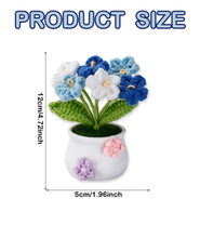 Load image into Gallery viewer, Crochet Flower, Crochet Flower Handcrafted Artificial Flower Pot Plant Emotional Support Decorative Bouquet for Table Home Office Car Dashboard Festive Crochet Gifts Crochet Bouquet Crochet Toy