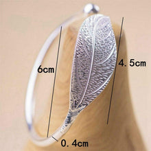 Load image into Gallery viewer, Yellow Chimes Elvora Kada Bracelet for Women Magic Open Leaf Shape Silver Plated Adjustable Wrist Band Cuff Bracelet for Women and Girl's