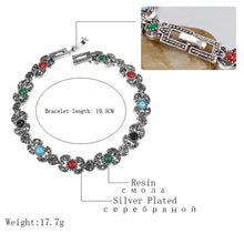 Load image into Gallery viewer, Shining Diva Fashion Oxidized Silver Silver Plated Crystal Stylish Bracelet for Women (8657b)