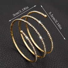 Load image into Gallery viewer, Suyi Rhinestone Arm Cuff for Women Crystal Cuff Bracelet for Bride Wedding, alloy