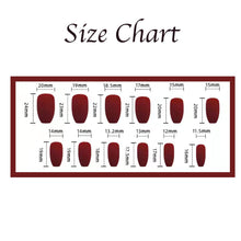 Load image into Gallery viewer, Synaty® Fashion Lady Series 24 Pcs False Extension Nails Set, Reusable With Glue Stickers, Nail File, Nail Stick, For Party, Wedding, Big Events (Sparkling Diamond)