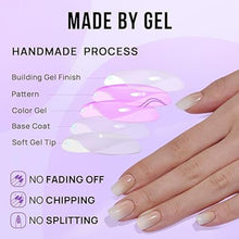 Load image into Gallery viewer, Synaty Acrylic Press-On Nails Set with Handmade Gel Polish Patterns and Decorations for Salon-Quality Manicure at Home (Princess Pink)