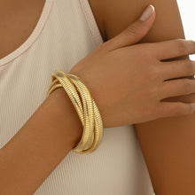 Load image into Gallery viewer, Shining Diva Fashion Latest Stylish Chunky Gold Cuff Bangle Bracelet for Women and Girls (16366b)