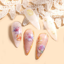 Load image into Gallery viewer, S.A.V.I 12 Sheets Water Transfer, Nail Fashion Sticker Decal, Rose Butterfly Leaf Flower DIY Manicure