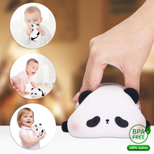Load image into Gallery viewer, Desidiya® Lying Panda Night Light - Soft Silicone Color-Changing LED Touch Lamp with Timer for Bedroom & Office