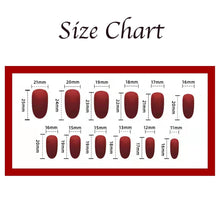 Load image into Gallery viewer, Gloss & Go 24 Reusable Artificial Fake Nail Set| Wine Color With Wine Glitter Almond Nails| Lightweight & Long Lasting| Easy To Use| Quick Fix For Festivals & Special Occasions