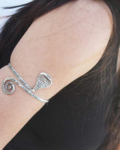 Load image into Gallery viewer, El Regalo Oxidized German Silver Snake Armlet/Arm-bracelet/Bajuband for Girls & Women | Serpent Arm Bracelet