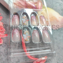 Load image into Gallery viewer, THR3E STROKES Press-On Nails,FakeNails Manicure set Salon look Nails Includes 24Nails, 1sheet gluetabs,1 Alcohol wipe,1 Manicure Stick, 1 Mini file. PN-36