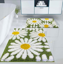 Load image into Gallery viewer, Roseate Flower Super Soft (40x60 cm) Microfiber 2000 GSM Bath Mat Super Absorbent Anti-Skid Door Mats for Home/Bathroom/Bedroom/Kitchen/Floor Mat (Green) Pack of 1