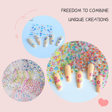 Load image into Gallery viewer, YUISI Mini Flower Nail Art Stickers 30 Sheet Colorful Daisy for Extension Self-Adhesive Embossing DIY Embellishments (Style 1)