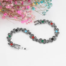 Load image into Gallery viewer, Shining Diva Fashion Oxidized Silver Silver Plated Crystal Stylish Bracelet for Women (8657b)