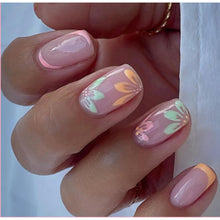 Load image into Gallery viewer, Buddy Jelly Trends Premium Designer 24pcs Stick-on Nails set, with Easy Glue Tab application, Nails are Reusable & Unbreakable (W1358)