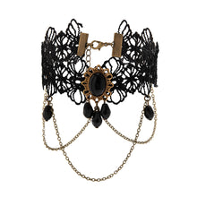 Load image into Gallery viewer, Rotaiboes Black Crystal Pendant Upper Arm Chain Bracelet Multi-layer Tassel Armlet Gothic Crystal Adjustable Open Arm Cuff Bangle Bracelets Summer Beach Body Jewelry for Women, Medium, Alloy, alloy