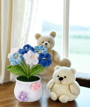 Load image into Gallery viewer, Crochet Flower, Crochet Flower Handcrafted Artificial Flower Pot Plant Emotional Support Decorative Bouquet for Table Home Office Car Dashboard Festive Crochet Gifts Crochet Bouquet Crochet Toy