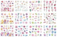 Load image into Gallery viewer, S.A.V.I 12 Sheets Water Transfer, Nail Fashion Sticker Decal, Rose Butterfly Leaf Flower DIY Manicure