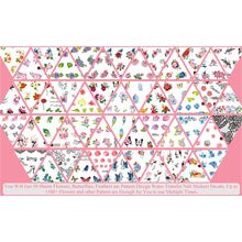Load image into Gallery viewer, Synaty 50 Pcs Art Stickers Plus Tweezer, Easy DIY Water Transfer Nail Decals Decoration (Style 1, Paper), 6 Cm X 5 Cms