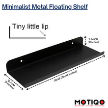 Load image into Gallery viewer, MOTIQO Metal Photo Frame Stand for Wall Mount, Floating Shelf, Shelves, Wall Mounted Floating Shelf Shelves Stand Rack Holder, Living Room (12x5 Inch, Set-1)