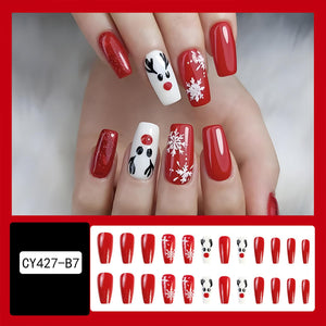 Summer design Premium Press On Nails / False Nails / Ready to Wear Nails / Glue on Nails For Girls and Women - 14 Pcs