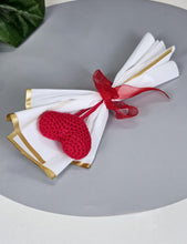 Load image into Gallery viewer, Artificial Flower Handmade Crochet Flower Heart Bouquet |Gifting for Him/Her, Girlfriend, Boyfriend, Weddings, Birthdays|Home Decor, Table, Office Desk, Bedroom(Fabric)