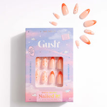 Load image into Gallery viewer, Gush Beauty Press On Nails | Reusable Extensions | Artificial Nails Set | Long Lasting Design | Glue Tabs and nail glue included | Pack of 24 Nails | For women (Spring Daisy Tips - Medium Almond)