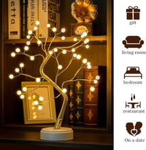 Load image into Gallery viewer, REFULGIX 36 LED Pearl Bonsai Tree Lamp with Touch Switch | USB & Battery Operated Decorative Light for Home, Bedroom, Festival, Gift Use (Warm White, Pack of 1)