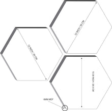 Load image into Gallery viewer, SAF Wood Set Of 3 Hexagon Kid'S Room Decor Modern Art 6Mm Mdf Uv Textured Home Decorative Gift Item 12 Inch X 12 Inch Abstract Painting Sanfhx17