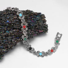 Load image into Gallery viewer, Shining Diva Fashion Oxidized Silver Silver Plated Crystal Stylish Bracelet for Women (8657b)