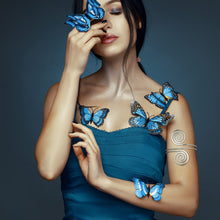 Load image into Gallery viewer, RechicGu Women's Plated Q&Q Fashion Victorian Filigree Swirl Gypsy Boho Armband Upper Arm Cuff Armlet Belly Dance One Size Silver