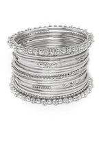 Load image into Gallery viewer, YouBella Antique Look Jewellery Silver Plated Traditional Bracelet Bangles for Women (2.4)